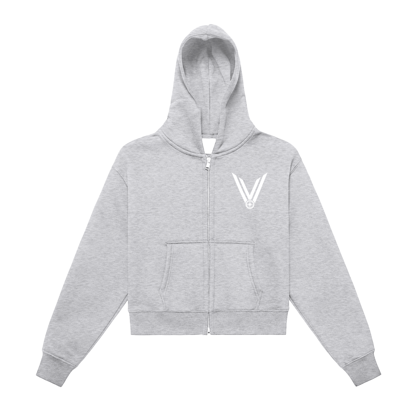 Women's  Fleece Zip-Up Voyager Cropped Hoodie