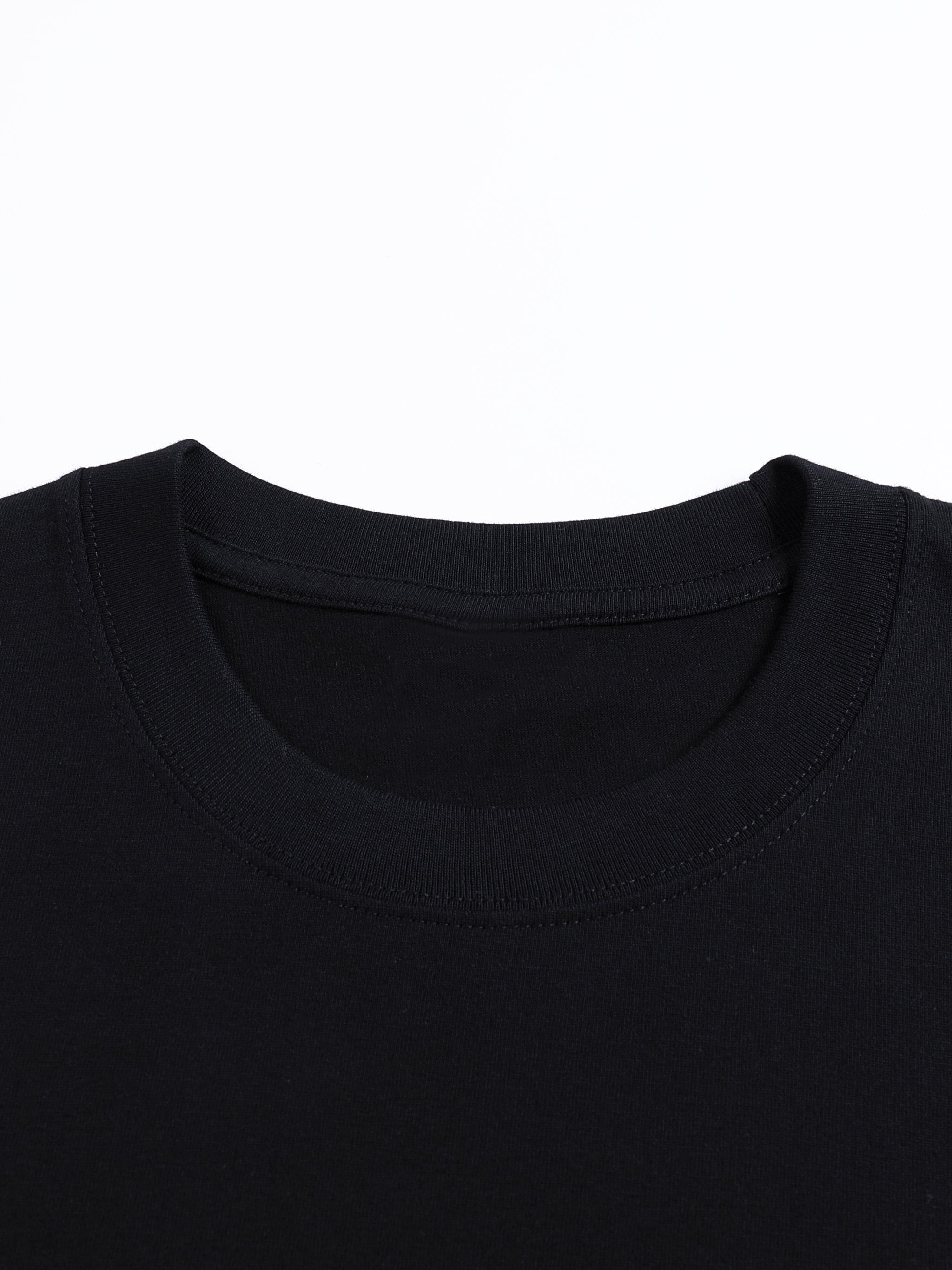 Voyager  Black Unisex Seamless Cotton T-Shirt
